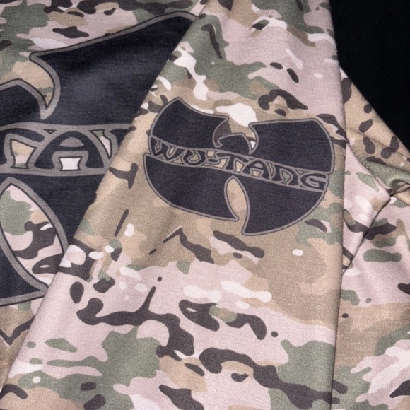 WU TANG CLAN HOODIE XXL MENS CAMO GREEN GREAT CONDITION - Picture 5 of 14